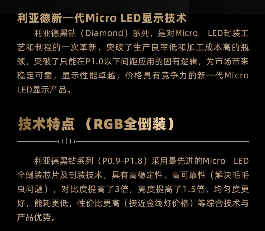 米兰milan,面向全球发布第二代Micro LED显示技术——米兰milan,黑钻(Diamond)系列